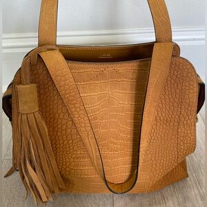 Vince Camuto Leather Tal Croc Embossed Tote Bag
NWOT